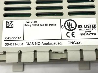 USED SIGMATEK DIAS POSITIONER OUTPUT MODULE DNC 031 CRACKED PLASTIC