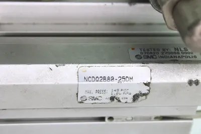 Smc NCDQ2B80-25DM Compact Cylinder 80mm Bore, 25mm Stroke 145 Psi