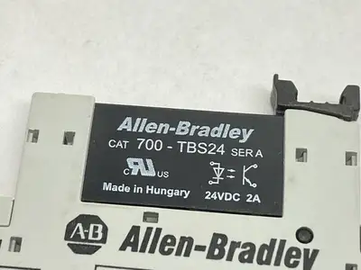 USED ALLEN-BRADLEY SER A TERMINAL BLOCK RELAY 2A 24VDC LOT OF 2