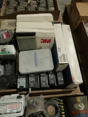5 PALLETS OF ASSORTED ELECTRICAL AND COMPONENTS