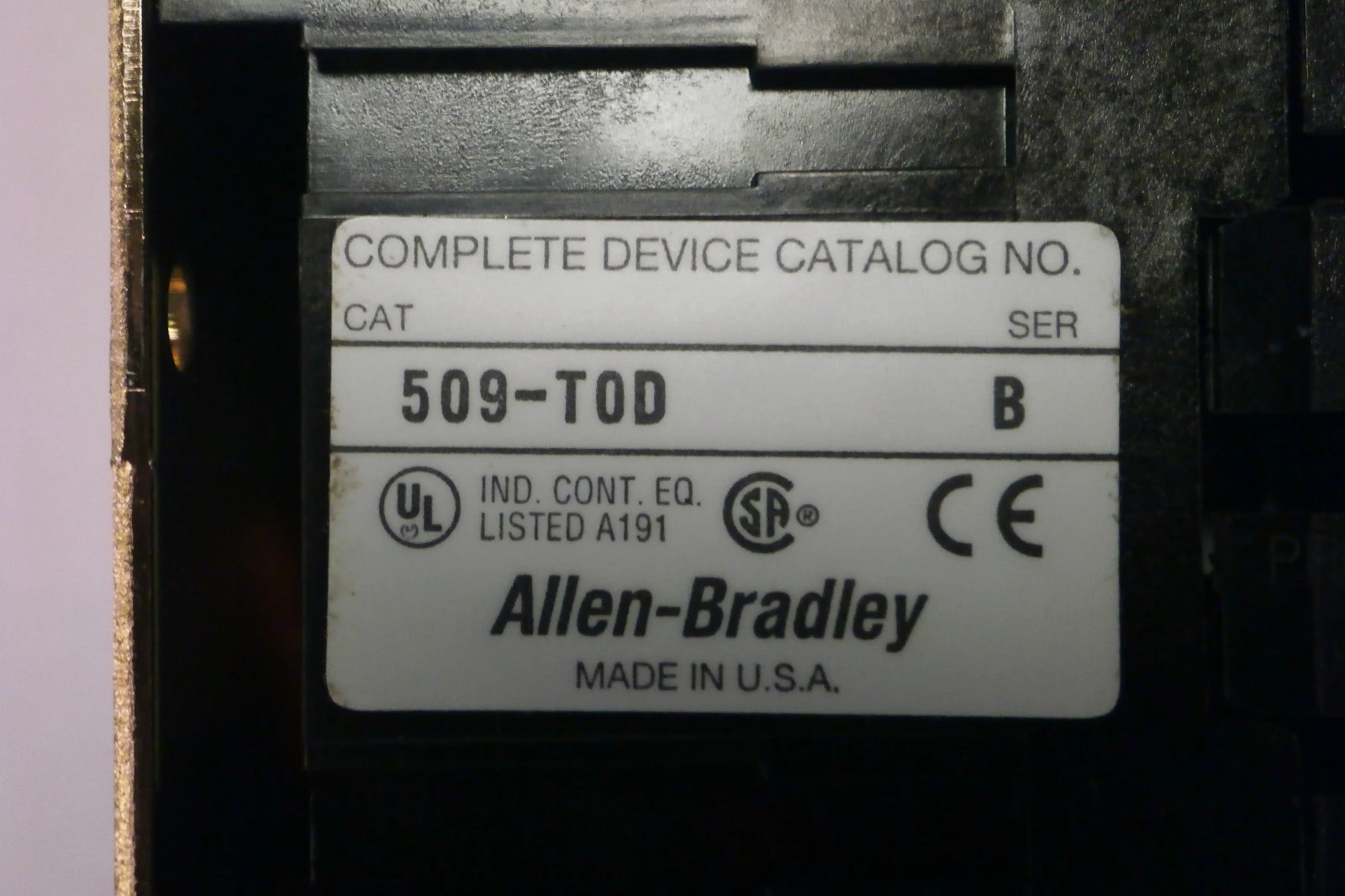 USED ALLEN ALLEN BRADLEY 509-TOD 509-TOD