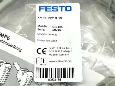 KMP6-09P-8-10,531186 | Festo KMP6-09P-8-10 Connecting Cable 10M 531186 - New