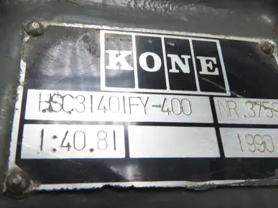 Kone Cranes HSC31401FY-400 Gear Drive Reducer 40.8:1 Gearbox 70mm Hollow Shaft