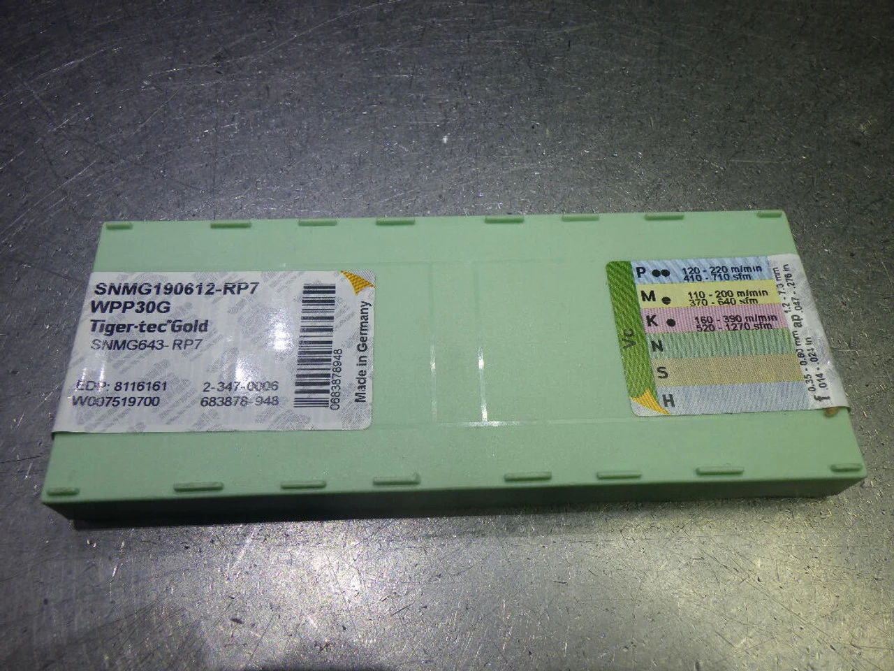 Walter Carbide Inserts QTY10 SNMG643-RP7/SNMG190612-RP7 WPP30G (LOC2957A)