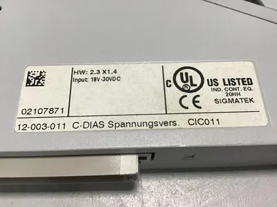 USED SIGMATEK CIC011 12-003-011