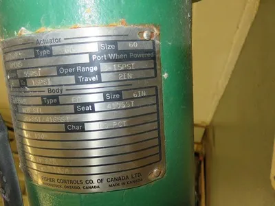Fisher control valve type ED, size 6"-150, material WCB/316ss
