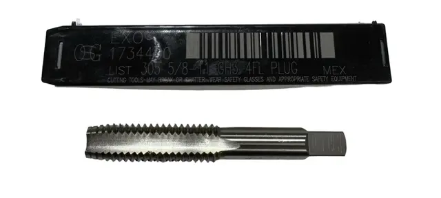 OSG 5/8"-11 Cobalt Straight Flute Tap GH3 4 Flute Plug Tap