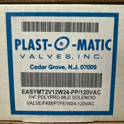 NEW Plast-O-Matic EASYMT2V12W24-PP/120VAC