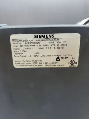 Used Siemens 6SE6420-2UD17-5AA1 Variable Speed Drives South Carolina US | Palmetto Automation #1507331