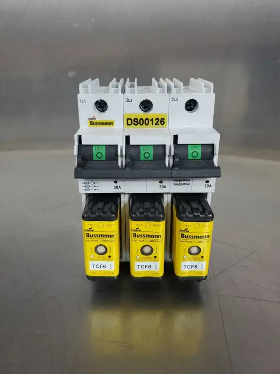 Used Cooper CCP-3-30CF + (3) TCF6 600VAC CUBEFuse Fuses South Carolina US | Palmetto Automation #1519373