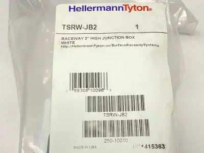 NEW HELLERMANNTYTON SINGLE GANG JUNCTION BOX 2" DEEP PVC WHITE LOT OF 2