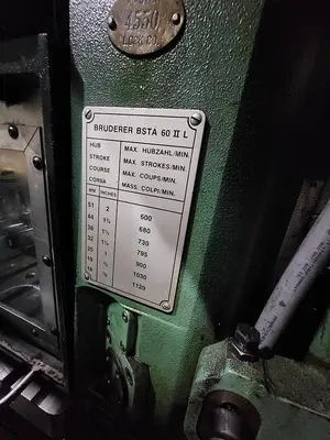 Used 1989 BRUDERER BSTA-60HL High Speed Production Presses Michigan US | Midwest Press and Automation #1318364