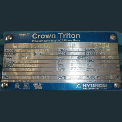 Crown Triton 5 HP Premium Efficiency Motor