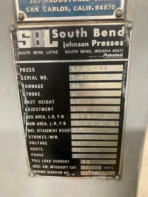 USED SOUTH BEND JOHNSON 80BG-AC