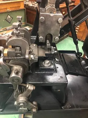 3398-385 Wm.H.Baker Antique Blanking Press with Mechanical Indexing Roll Feed – Circa 1890