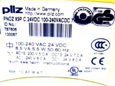 NEW PILZ PNOZ X9P C 24VDC 100-240VACDC 7NO 2NC 2SO SAFETY RELAY 787606