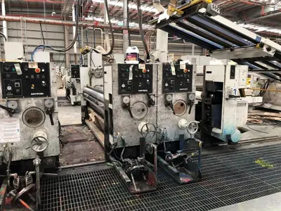 66″ x 115″ Koppers 3 color Rotary Die Cutter with Stacker
