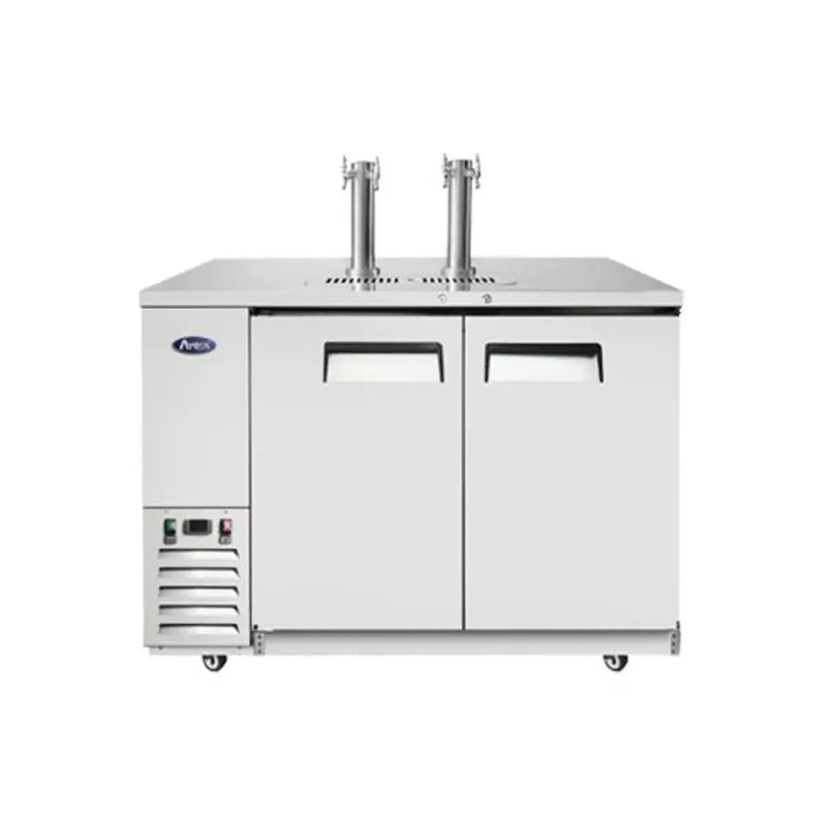 New | in-Stock Atosa New Atosa MKC58GR 58'' Keg Cooler with 2 Dual Tap Towers Beer Equipment Illinois US | Falcon Restaurant Supply #1375365