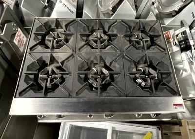 72-0182 Atosa ATHP-36-6 36” Gas Countertop Range