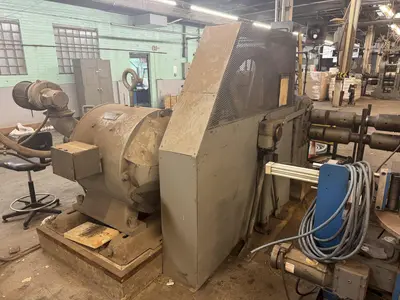 20" WIDE X 22" ROLL DIAMETER 4-HI BLISS 100 HP POWERED ROLLING MILL. STOCK # 0886025