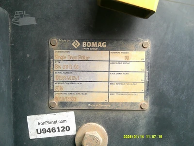 Used 2015 BOMAG BW211D-50 Single Drum Rollers New York US | Beck Equipment #1509325