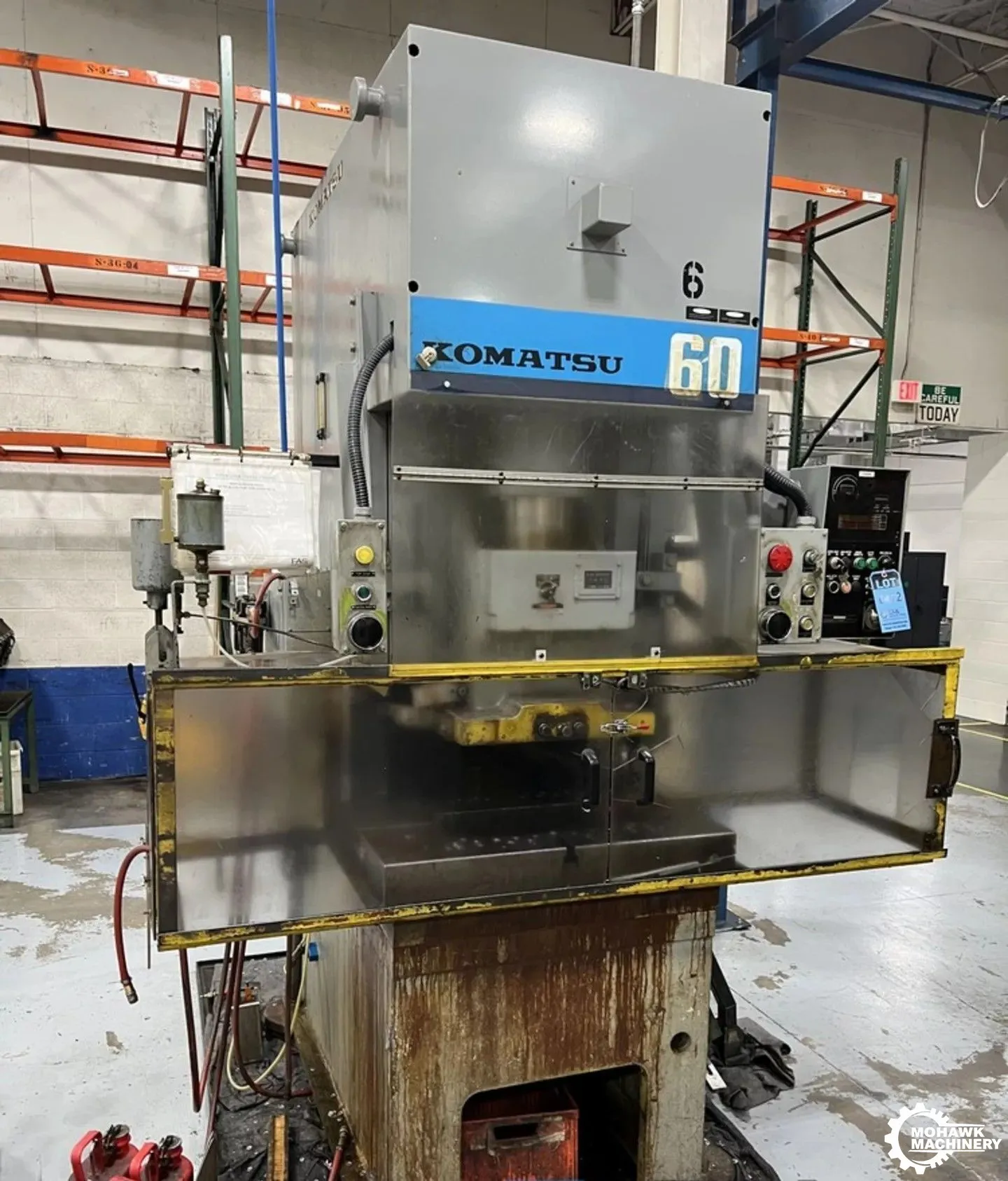 66 TON KOMATSU "OBS 60-3" OPEN BACK VARIABLE-SPEED MECHANICAL GAP FRAME PRESS