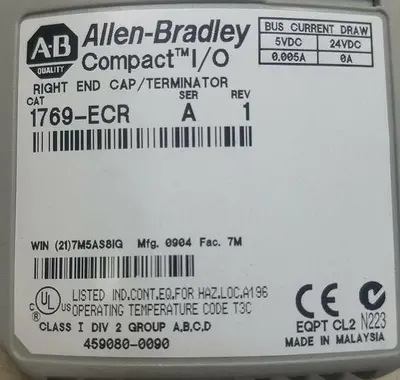 Used ALLEN BRADLEY 1769-ECR /A Automation Control (HMI) | ND Industrial Surplus #1222379
