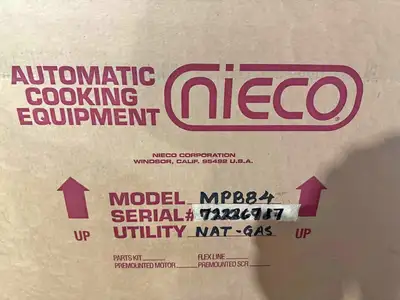 New | in-Stock Nieco New Nieco MPB84 Commercial Stainless Automatic Gas Conveyor Broiler Broilers Illinois US | Falcon Restaurant Supply #1375729