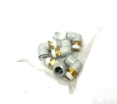 USED SMC PNEUMATIC ELBOW FITTING MALE 1/2" BSPT 16MM TUBE