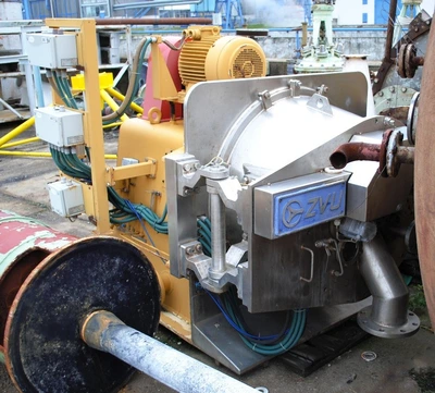 ZVU OPH 630 EFHN peeler centrifuge, rubber-lined SS.