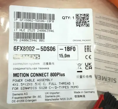 NEW SIEMENS 6FX8002-5DS06-1BF0 POWER CABLE 6FX80025DS061BF0