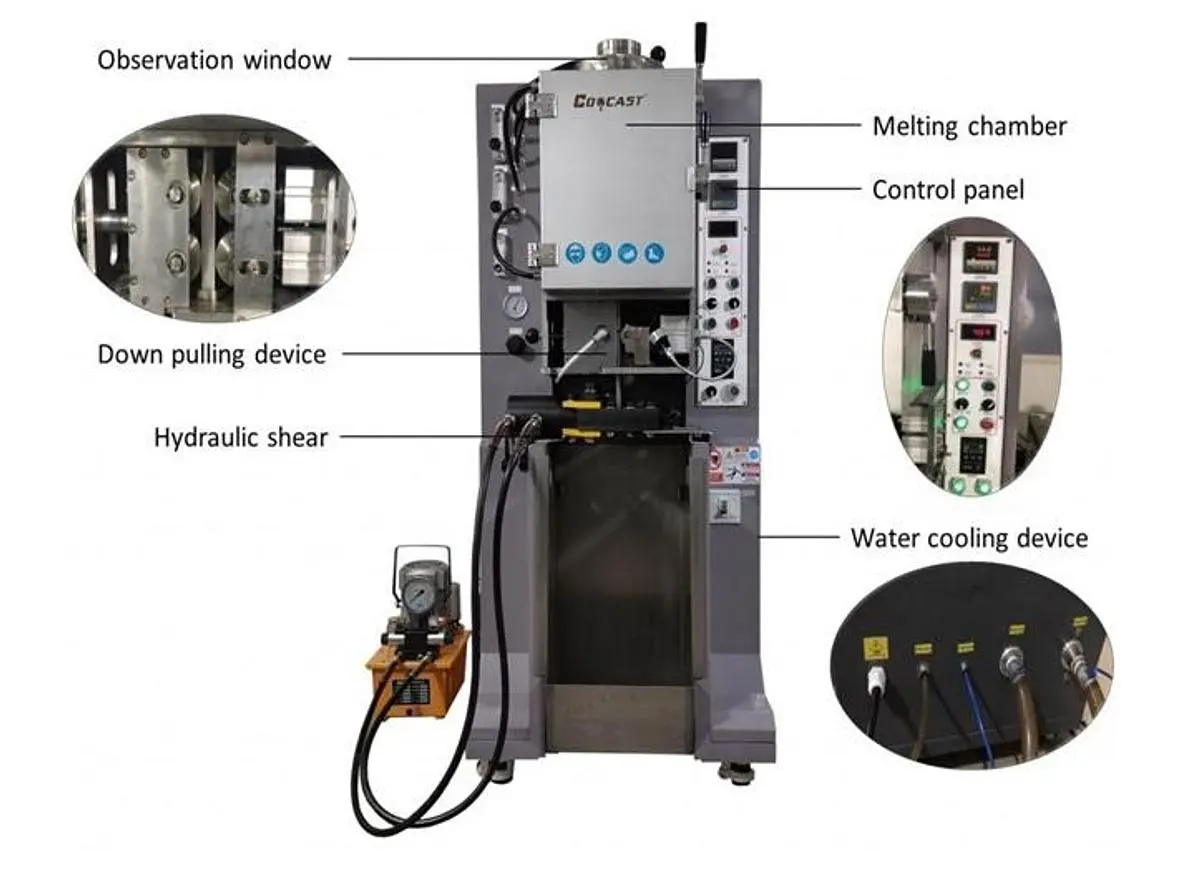 Continuous Casting Machine 50Kg Capacity - Silver & Gold