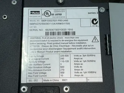 Used PARKER 590P53327031P00U4V0 Motor Controllers Ohio US | HGR 24 #1335361