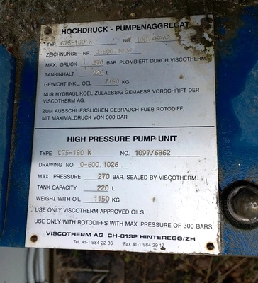 Bird 6150 solid bowl decanter centrifuge, SS.