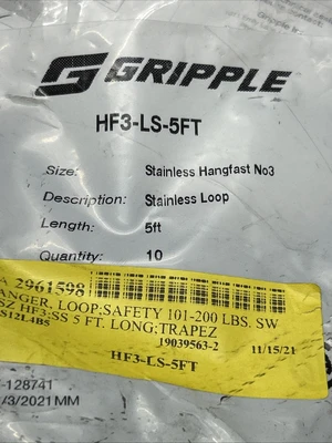 NEW Gripple HF3-LS-5FT