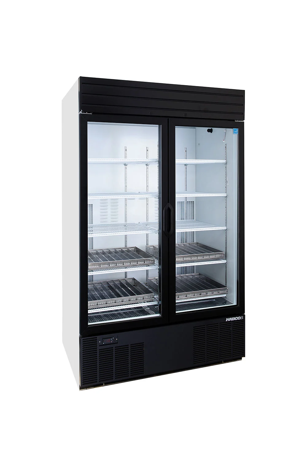181-0025 Habco SE46HCRxG Glass Double Door Self-Contained Cooler