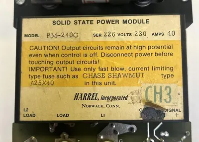 Used HARREL PM-240C Miscellaneous Equipment (Electrical & Power) Ohio US | Surplus Asset Holdings #1237578