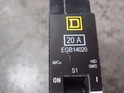 Square D EGB14020 Circuit Breaker 20 Amps 277VAC 1 Pole Used