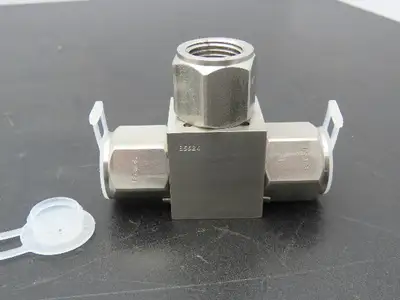 Flow Tek BSSP1015NFS-EP-ACT  3-Way Stainless Ball Valve 1/2"NPT 6000psi 316SS