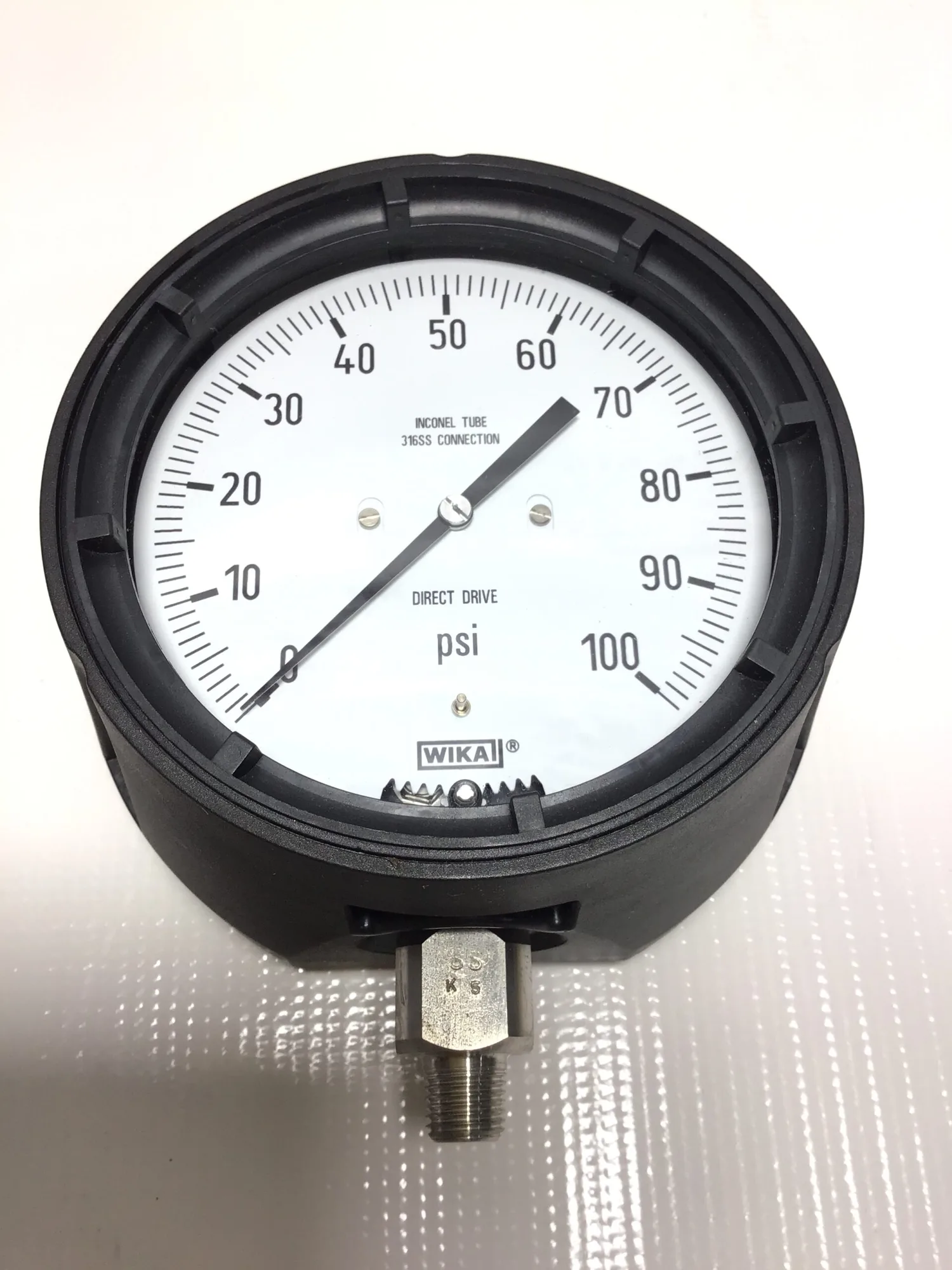 Wika 232.34DD – 50302591 Pressure Gauge 1/4″ NPT LM 0-100PSI 316SS Connection