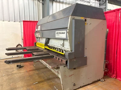 Pre-owned SMT PULLMAX (URSVIKEN) HYDRAULIC GUILLOTINE SHEAR  10’x1/2” capacity