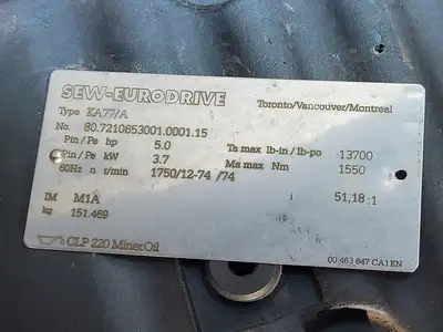 USED SEW-EURODRIVE KA77 VZ31 DRE100LC4/RI