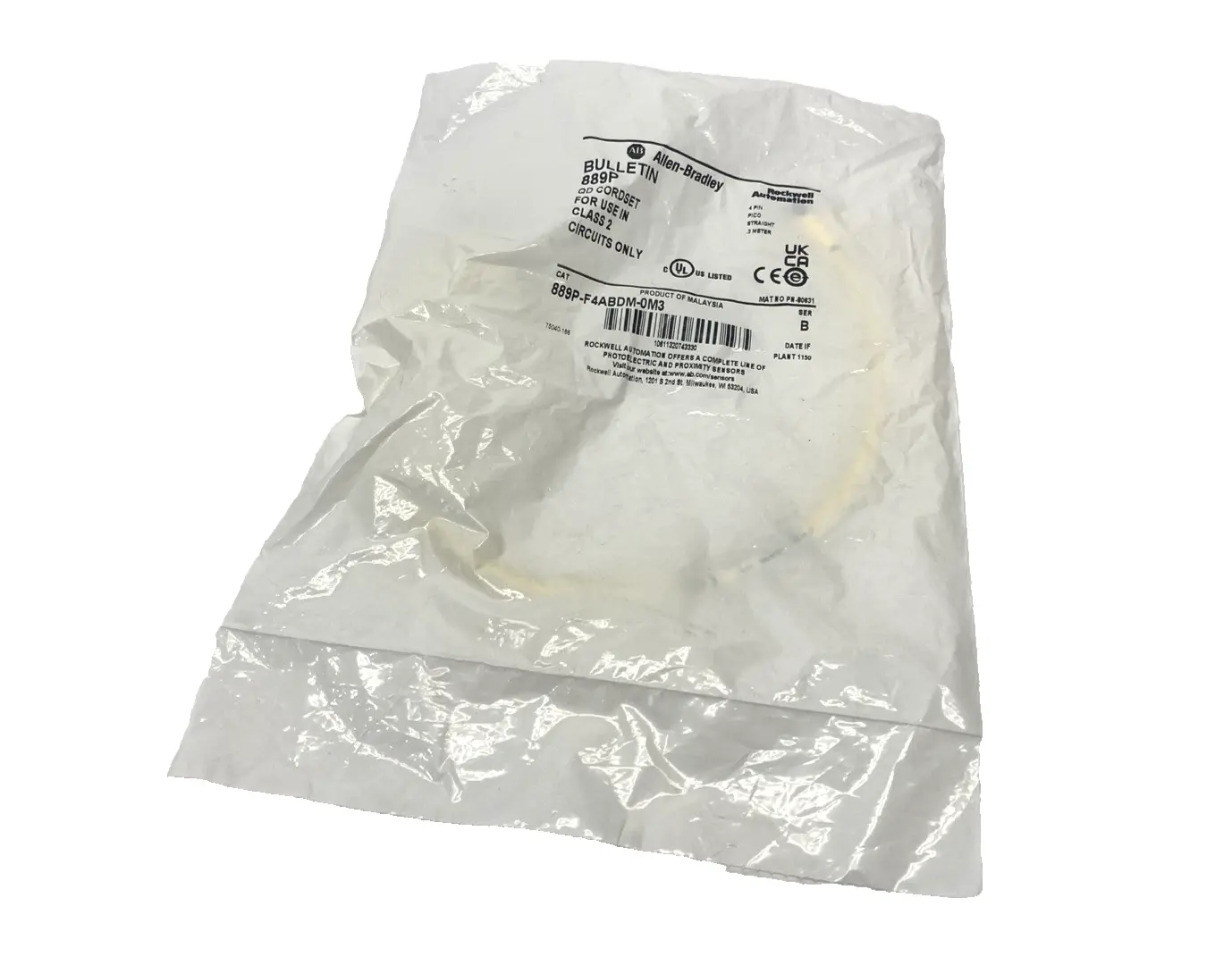 New | in-Stock Allen Bradley 889P-F4ABDM-0M3 Connector Accessories Michigan US | Maverick Industrial Sales #1393040