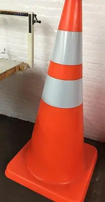 3129-700 LOT of (6) Orange & Pink Oversized Traffic Safety Cones
