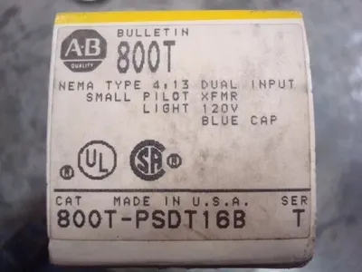 Allen Bradley 800T-PSDT16B Small Pilot Light Series T Blue Cap New NIB