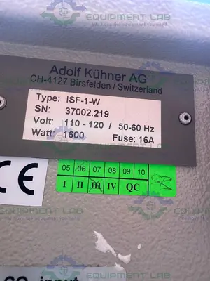 USED KUHNER ISK-1-W / ISK1-X REFRIGERATED INCUBATOR SHAKER 5°C BELOW AMBIENT TO 60°C