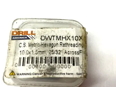 NEW DRILL AMERICA METRIC HEXAGON RETHREADING DIE 10.0X1.5