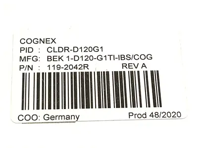 NEW DI-SORIC, COGNEX CLDR-D120G1