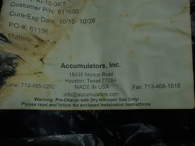 New | in-Stock ACCUMULATORS INC AI103KT Hydraulic Pumps Ohio US | HGR 24 #738003
