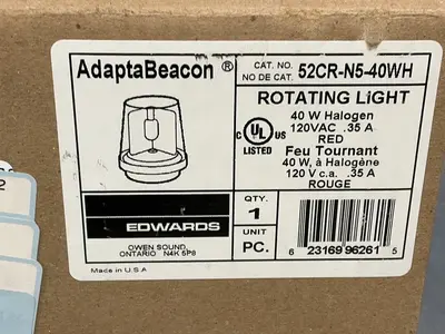 Used EDWARDS SIGNALING 52CRN540WH Light Source Equipment Ohio US | HGR 24 #1515838